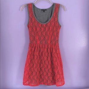 BeBop Coral Lace Mini Sundress Size Small